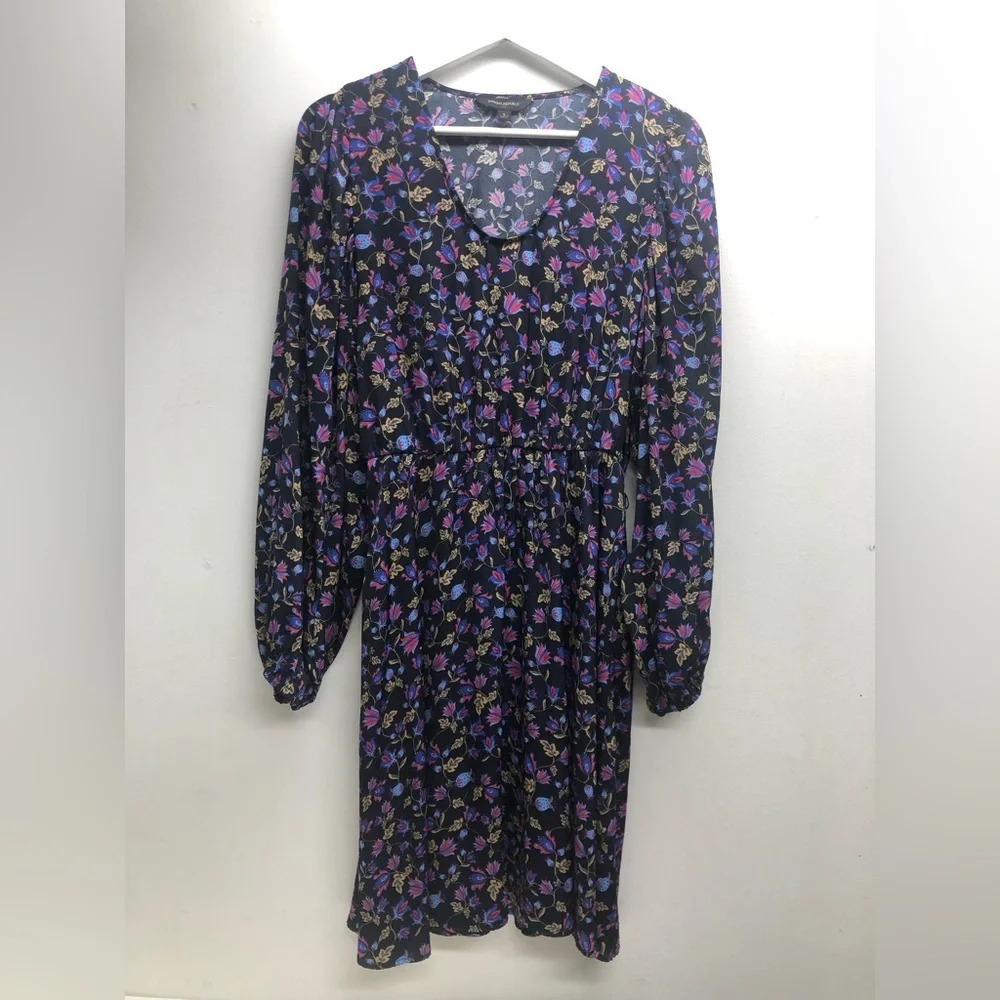 Banana Republic Floral Mini Dress with Balloon Sleeves Size Small